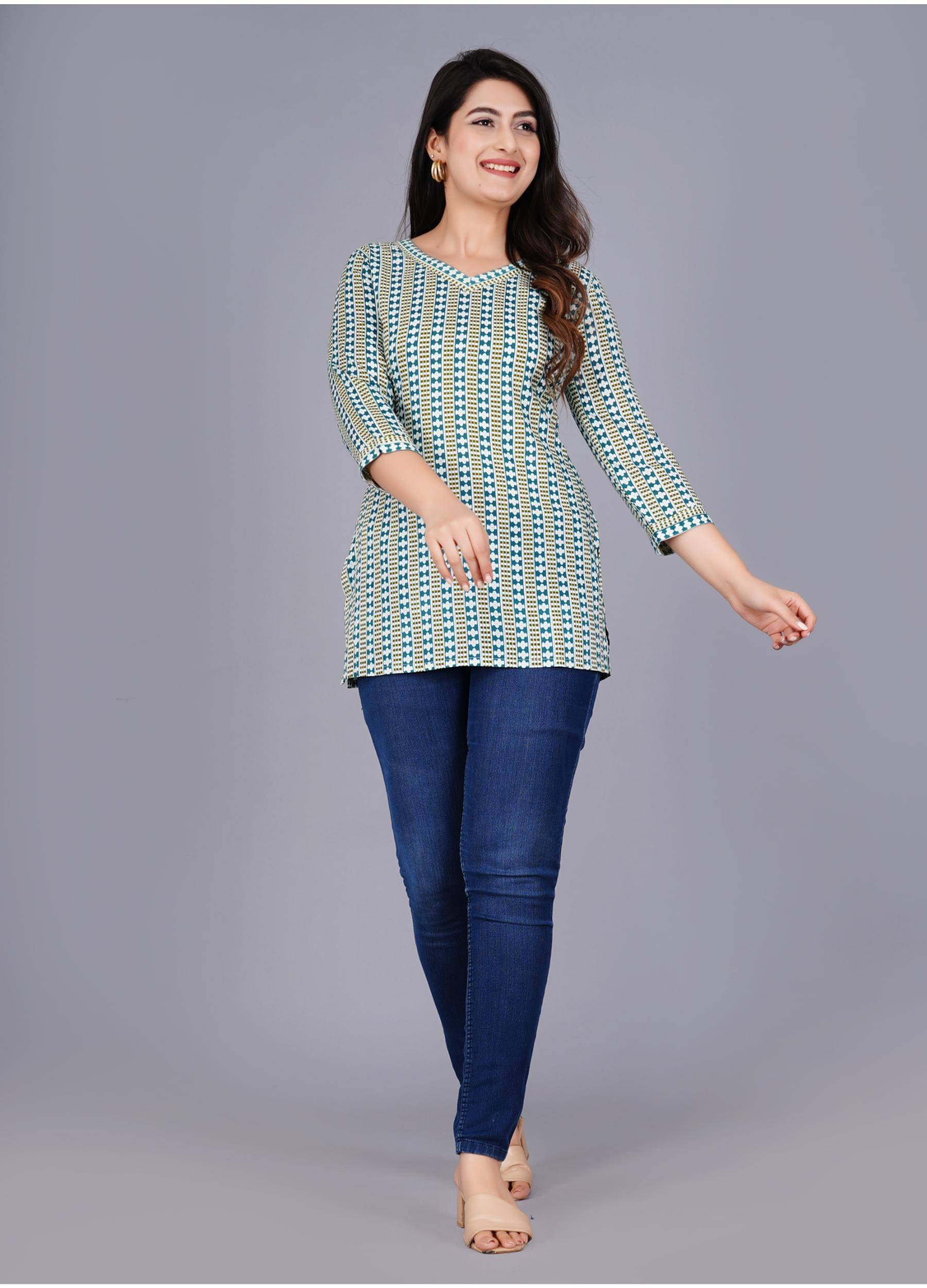 SUKTI Multi Color Rayon Women's Regular Top ( Pack of 1 ) SUKTI Multi Color Rayon Women's Regular Top ( Pack of 1 )