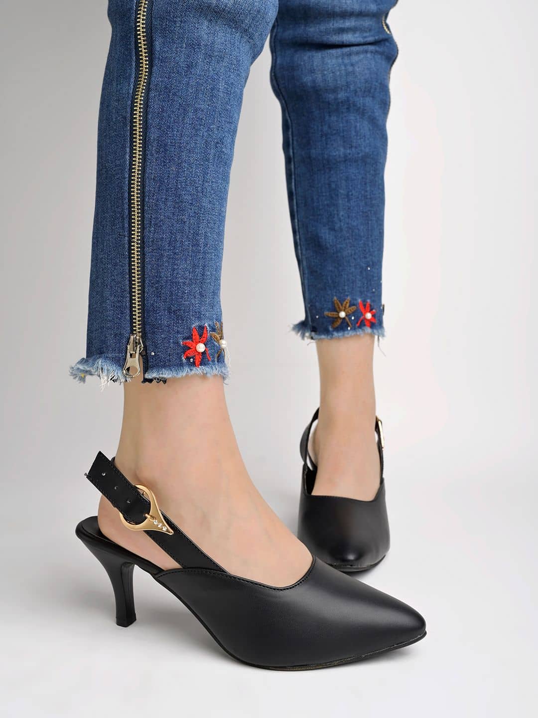 Shoetopia - Black Women's Mules Heels - Heels | Buy online on ZillyBuy