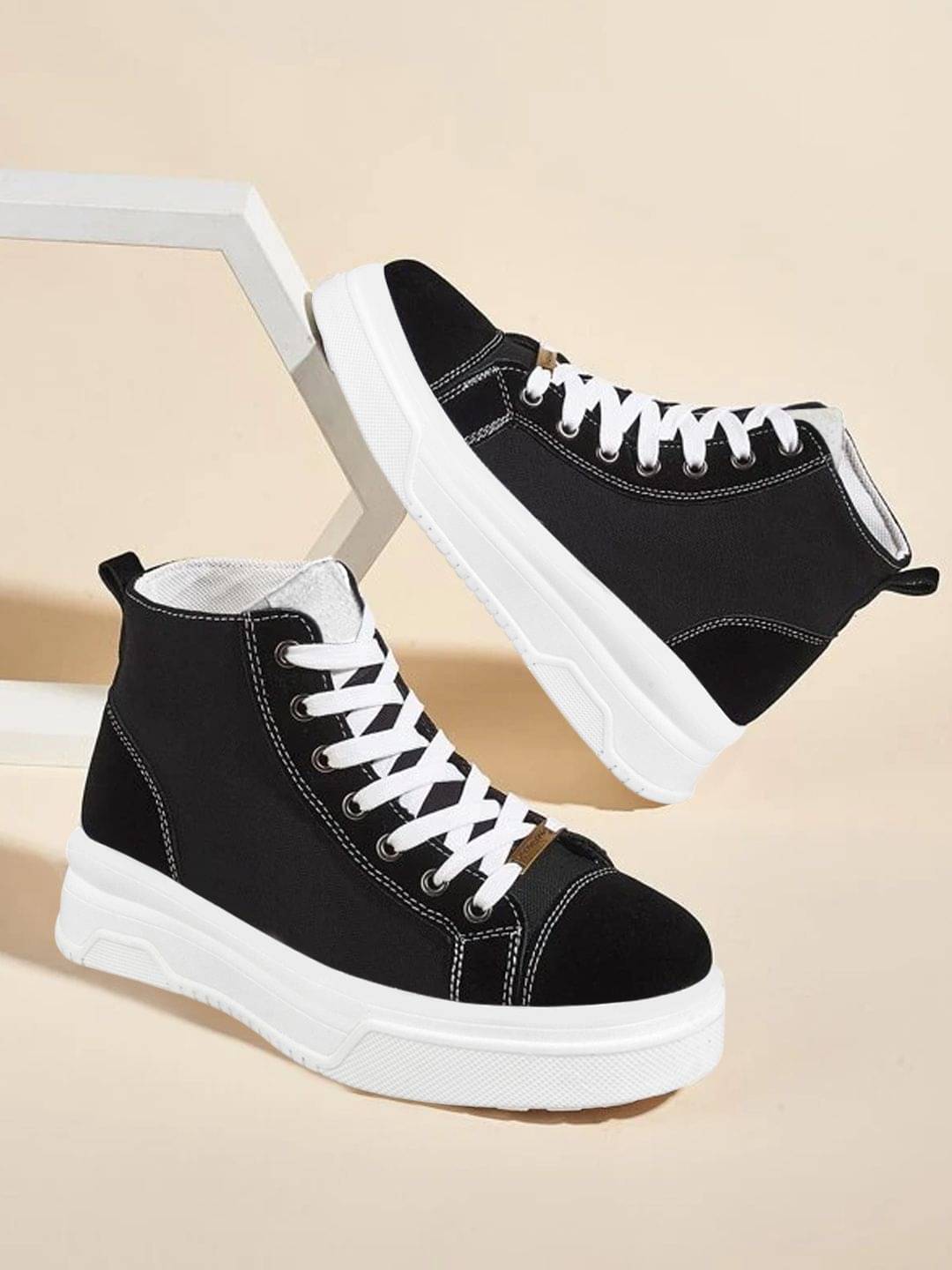     			Shoetopia - Black Women's Sneakers