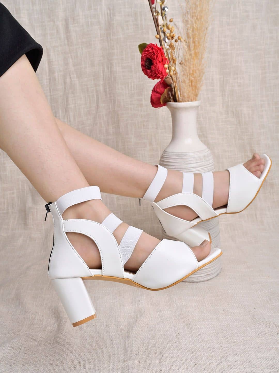 Shoetopia Black Women's Sandal Heels - Heels | Buy online on ZillyBuy