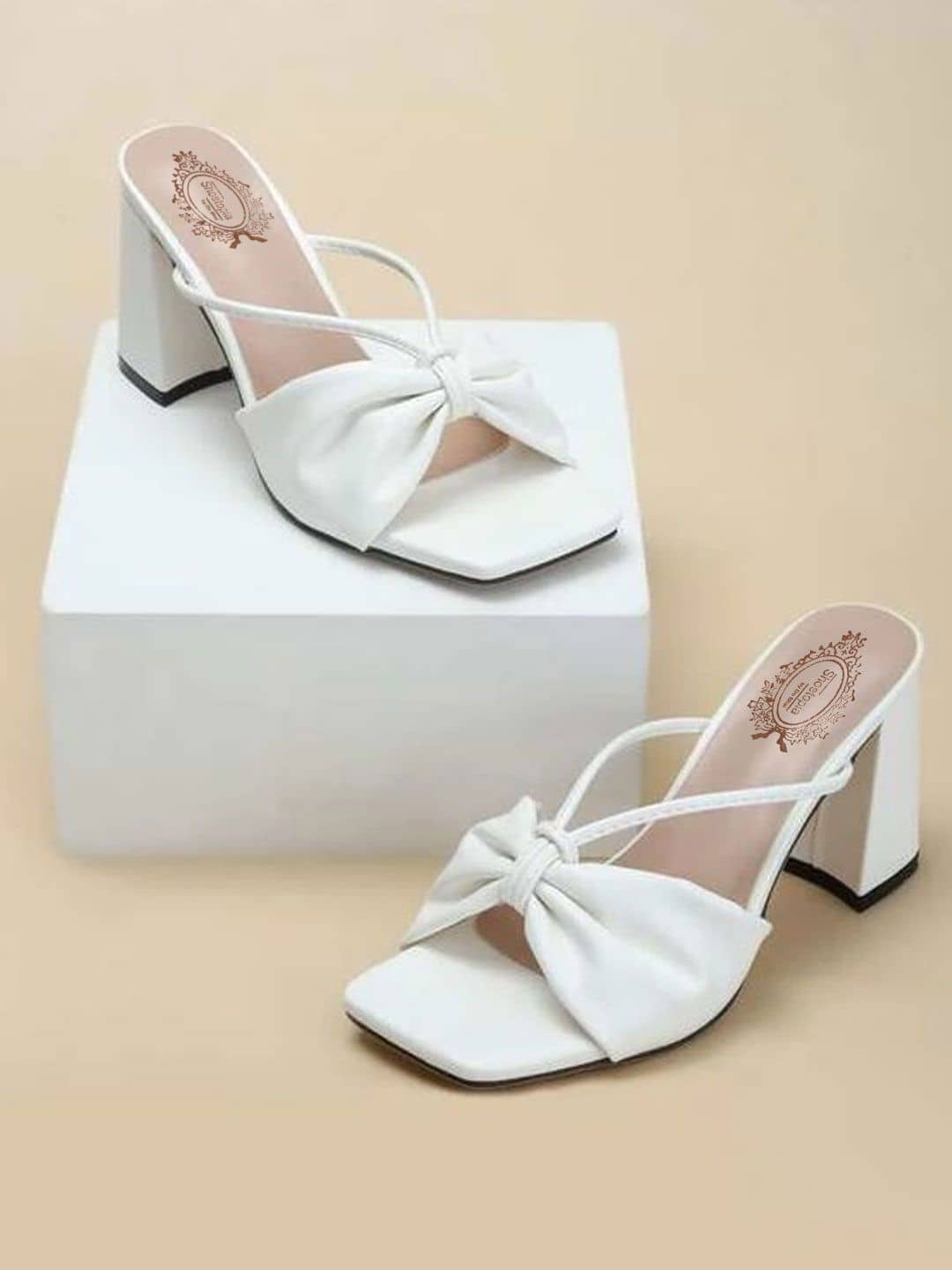 Shoetopia - White Women's Slip On Heels - Heels | Buy online on ZillyBuy