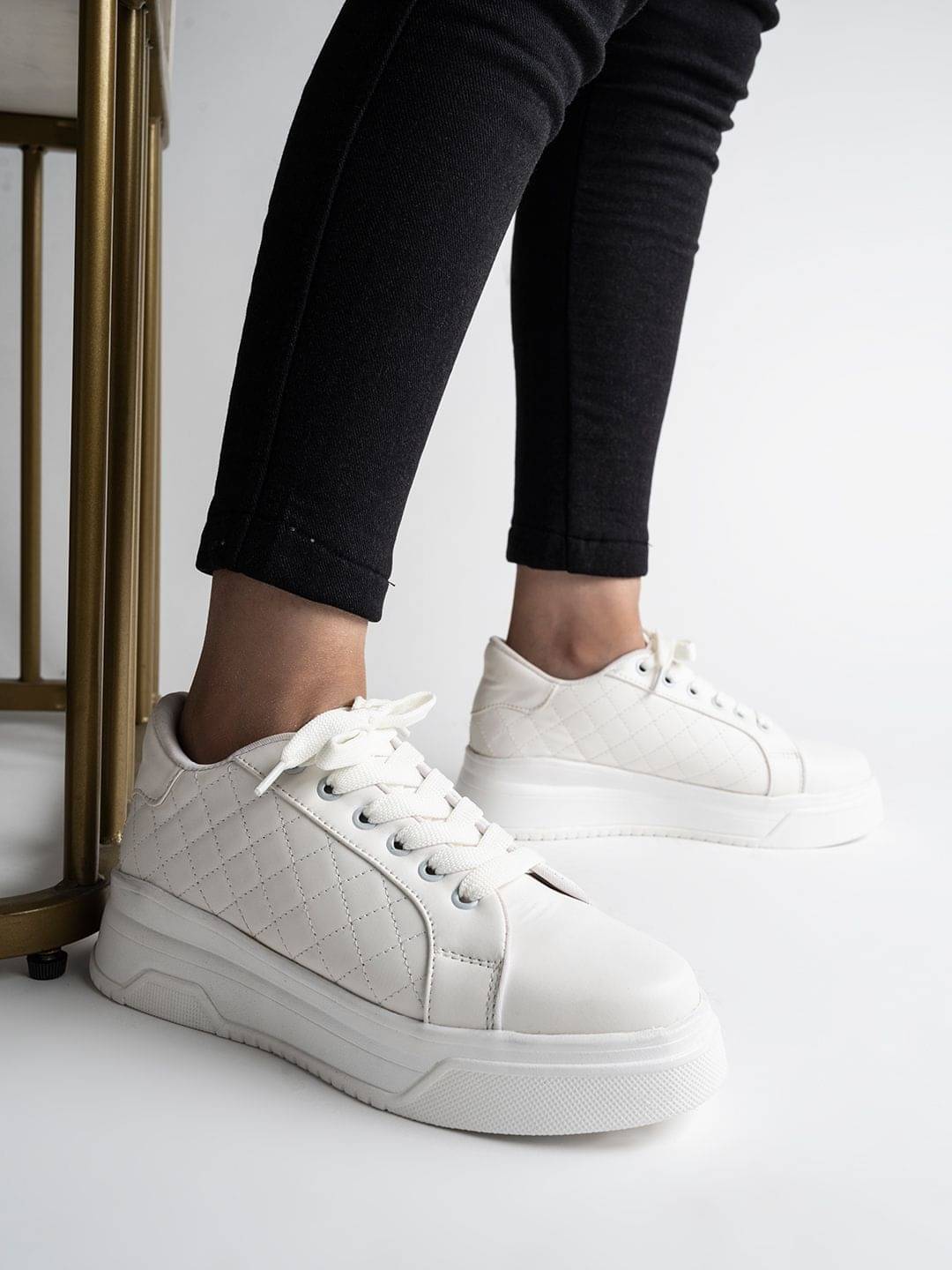     			Shoetopia - White Women's Sneakers