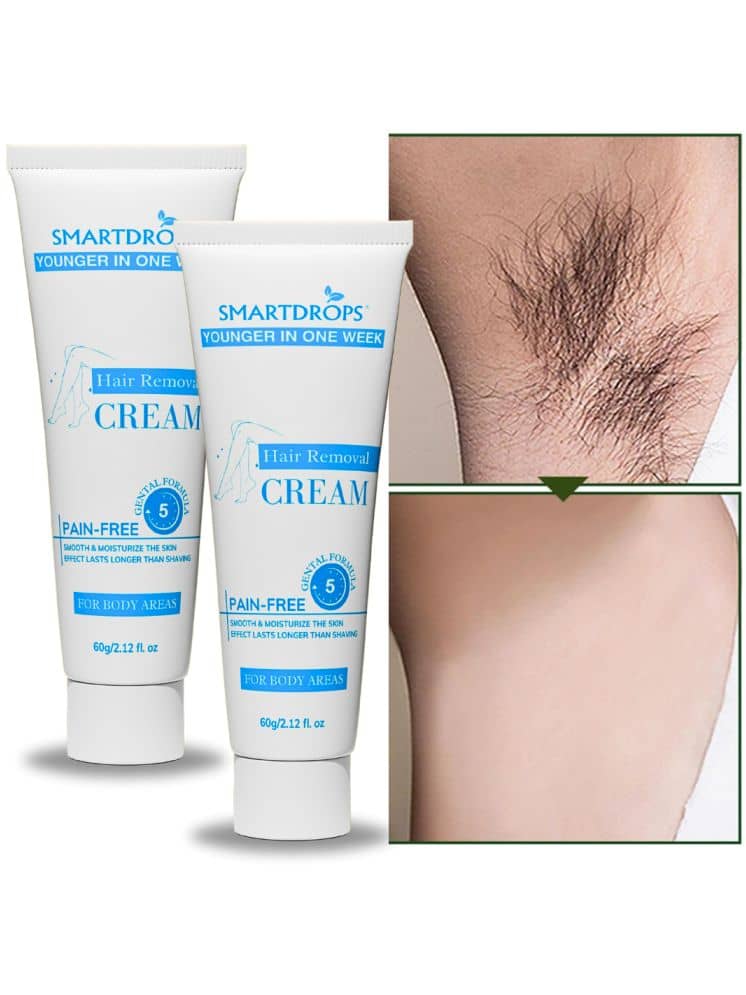 Smartdrops Natural Hair Removal Hair Removal Creams for Women 120 ( Pack of 2 )