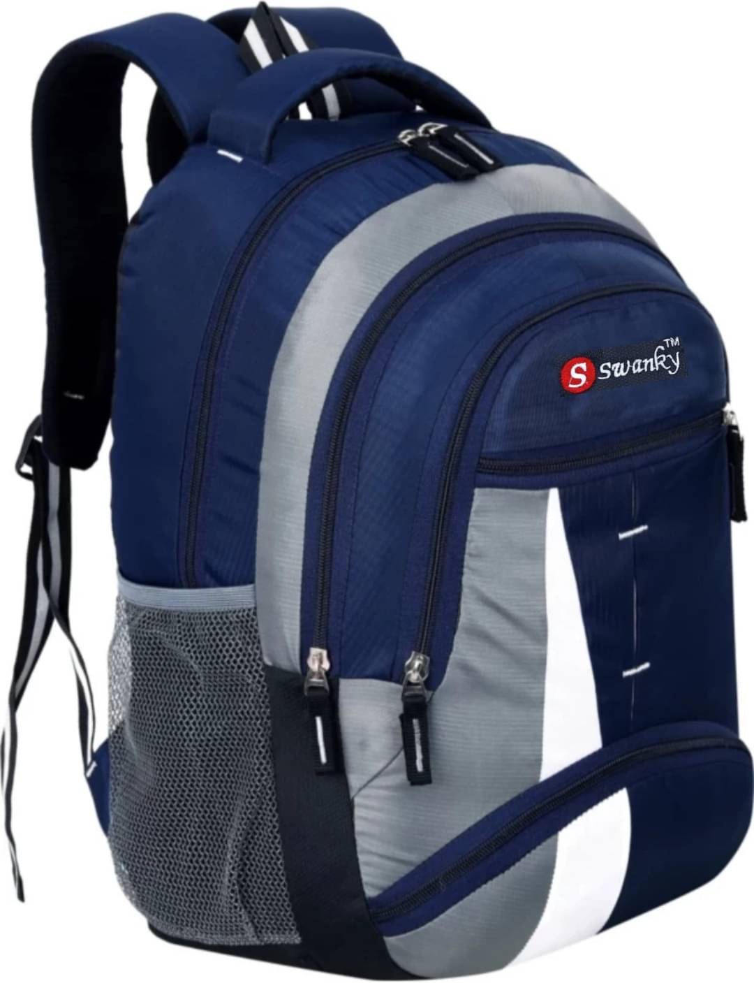     			Swanky Blue Polyester Backpack ( 30 Ltrs )