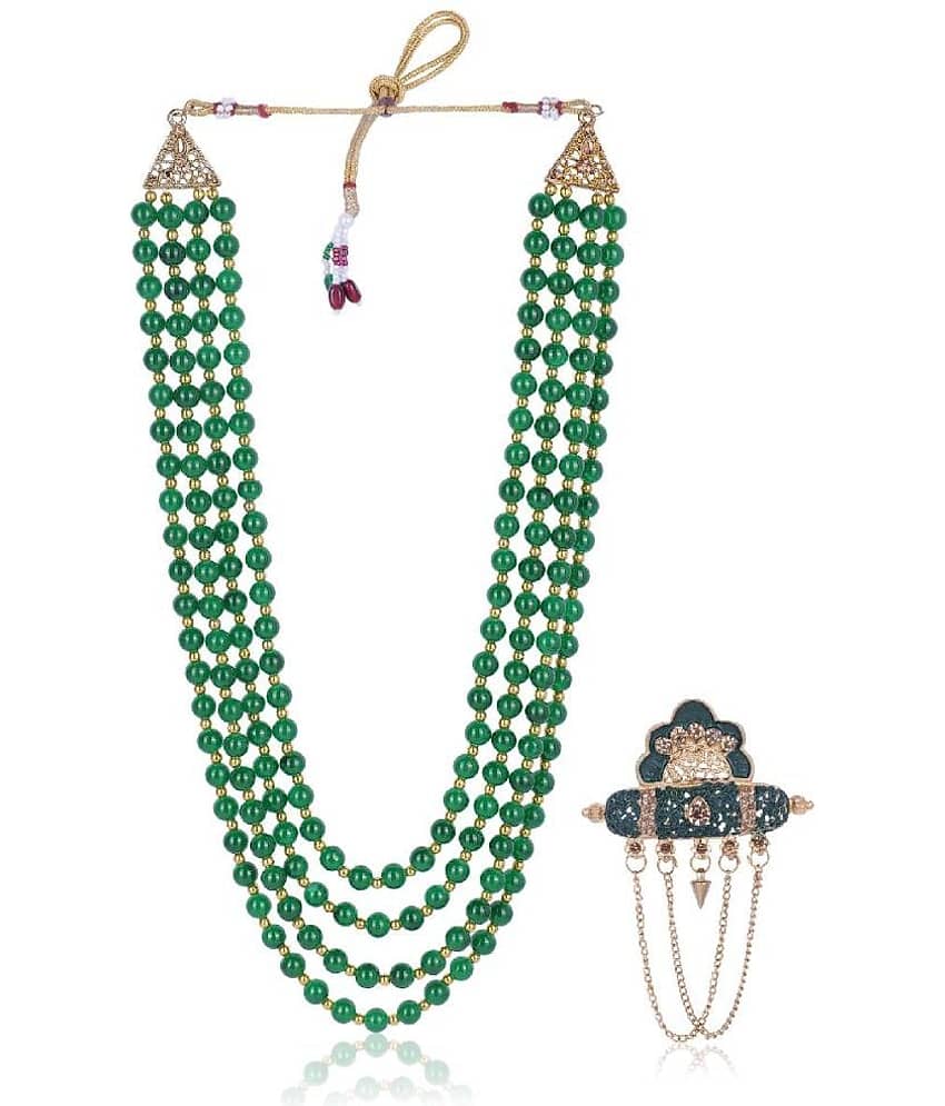 Wedding Groom Mala & Brooch Set for Men - Jewellery Sets | Buy online on ZillyBuy