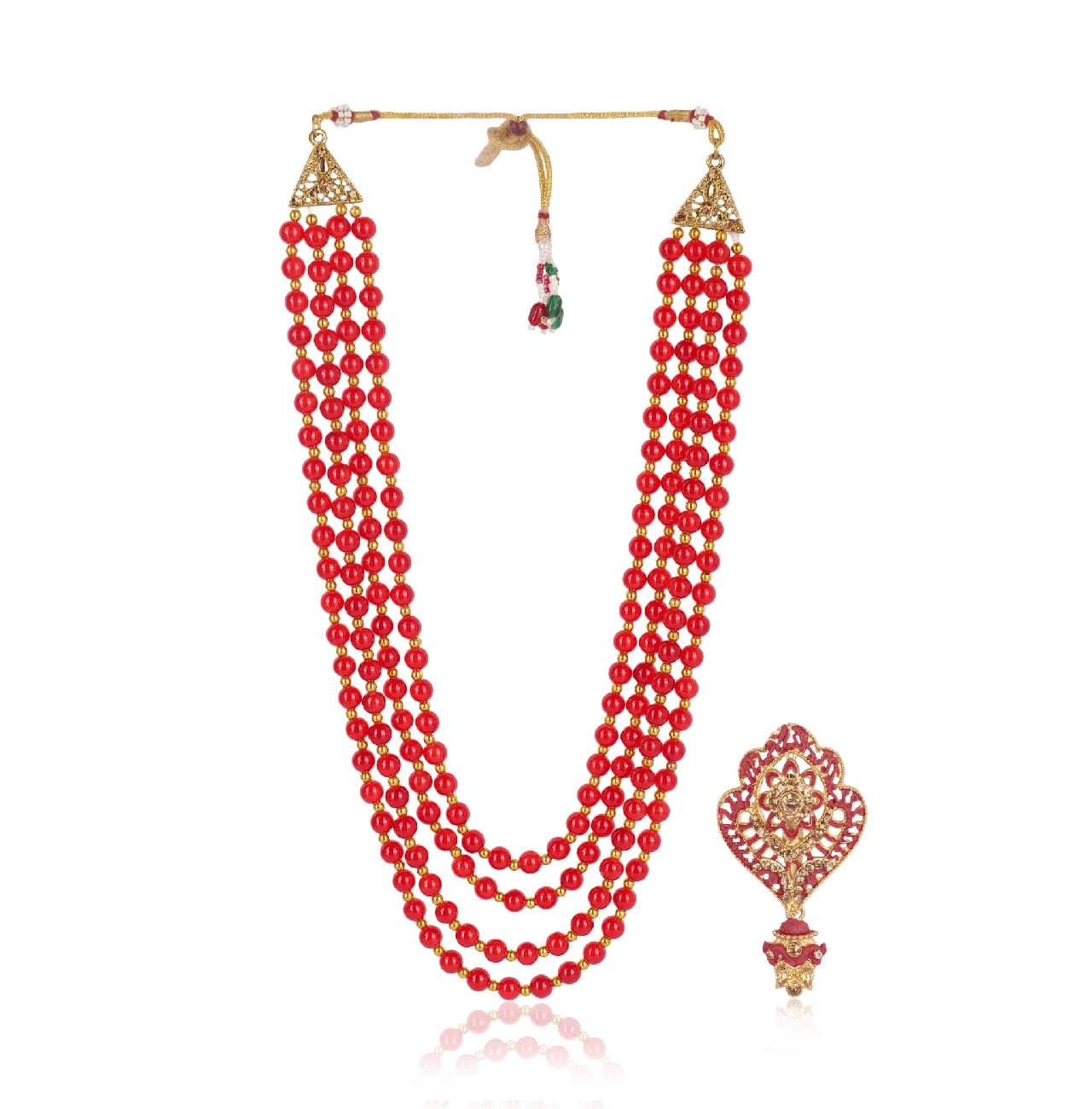 Wedding Groom Mala & Brooch Set for Men - Jewellery Sets | Buy online on ZillyBuy