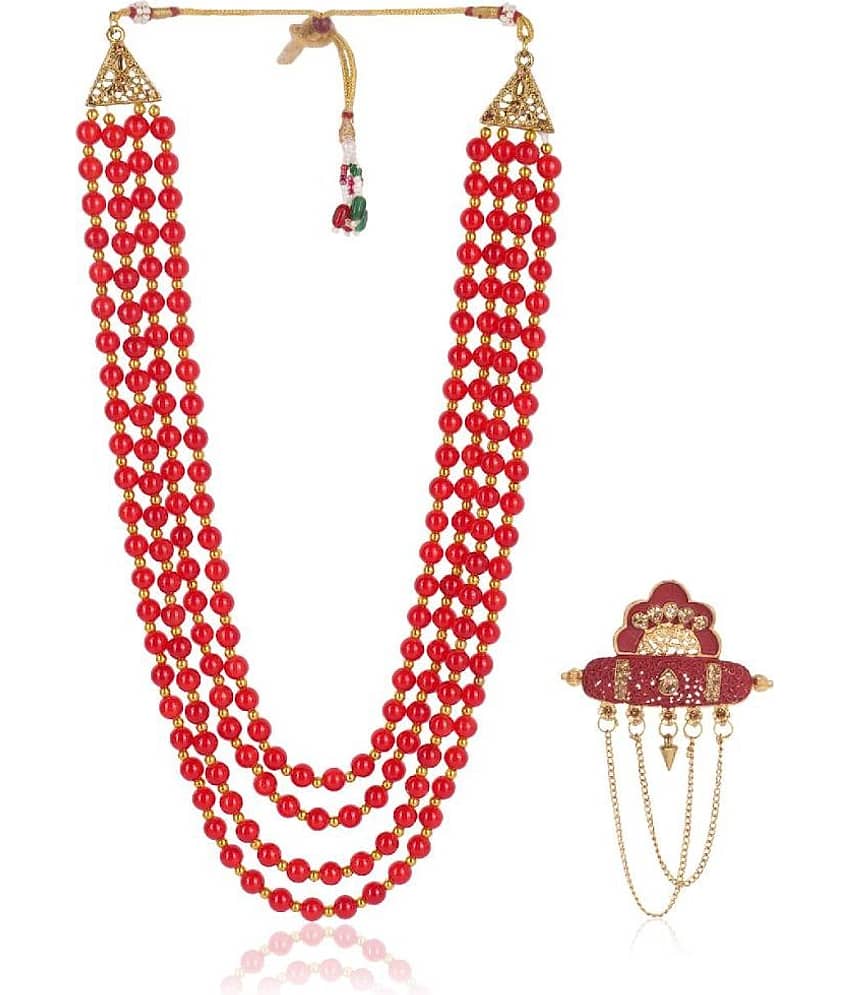 Wedding Groom Mala & Brooch Set for Men - Jewellery Sets | Buy online on ZillyBuy