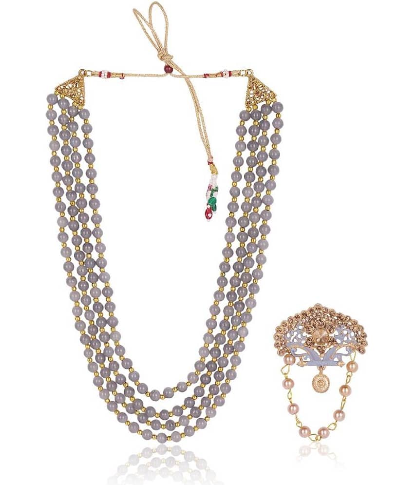 Wedding Groom Mala & Brooch Set for Men - Jewellery Sets | Buy online on ZillyBuy