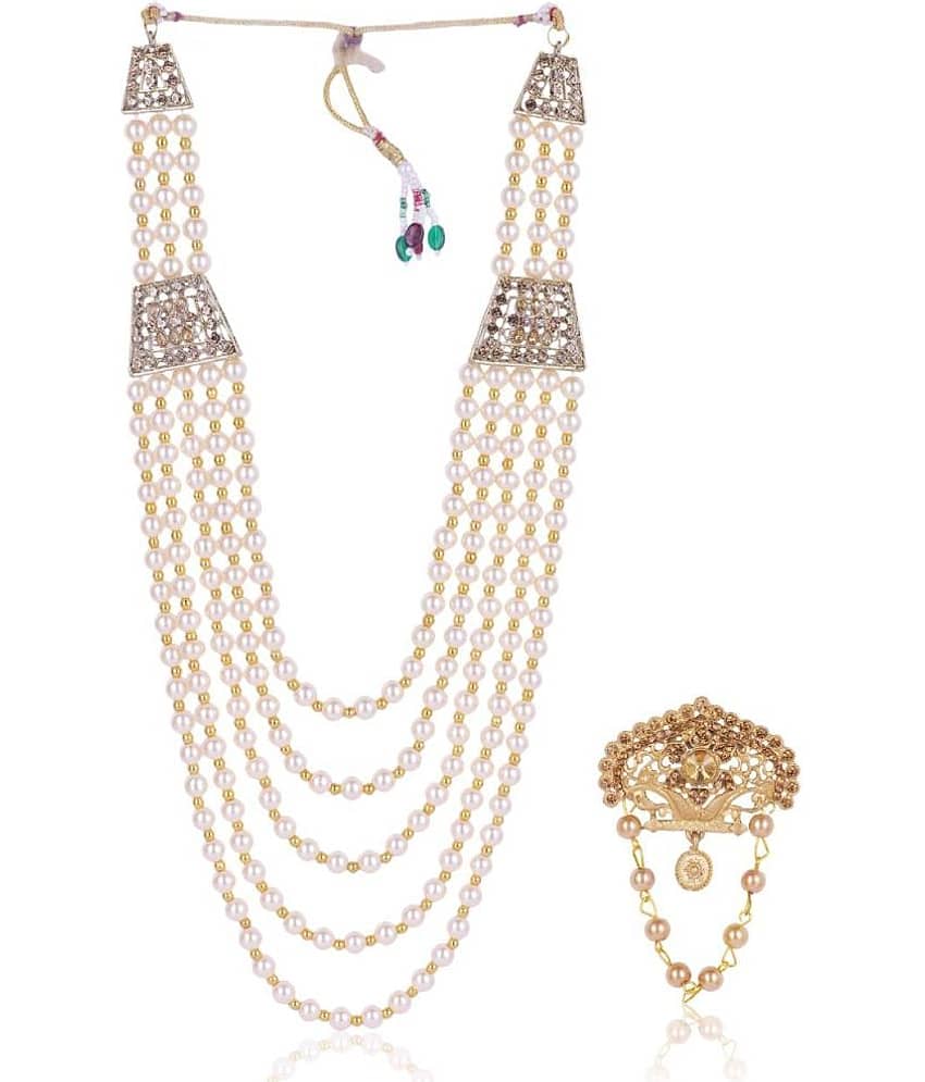 Wedding Groom Mala & Brooch Set for Men - Jewellery Sets | Buy online on ZillyBuy