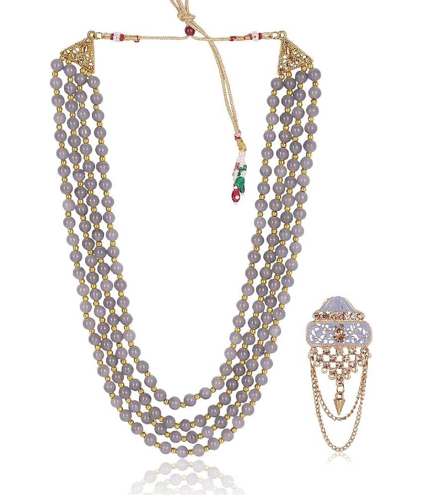 Wedding Groom Mala & Brooch Set for Men - Jewellery Sets | Buy online on ZillyBuy
