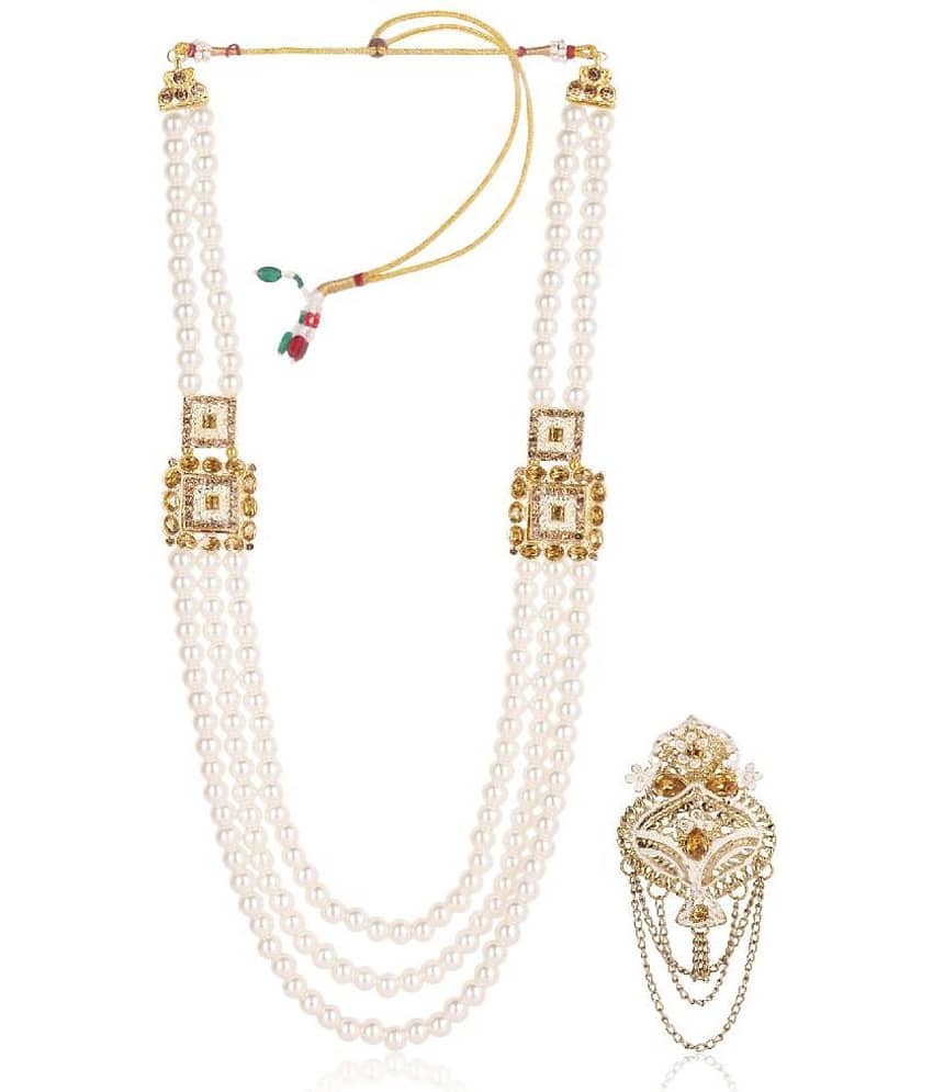 Wedding Groom Mala & Brooch Set for Men - Jewellery Sets | Buy online on ZillyBuy