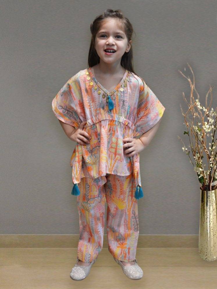     			A.T.U.N. Peach Silk Blend Girls Top With Pants ( Pack of 1 )