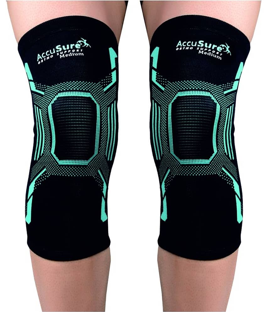 ACCUSURE Black Knee Support ( Pack of 1 ) - Sports and Fitness Equipment | Buy online on ZillyBuy