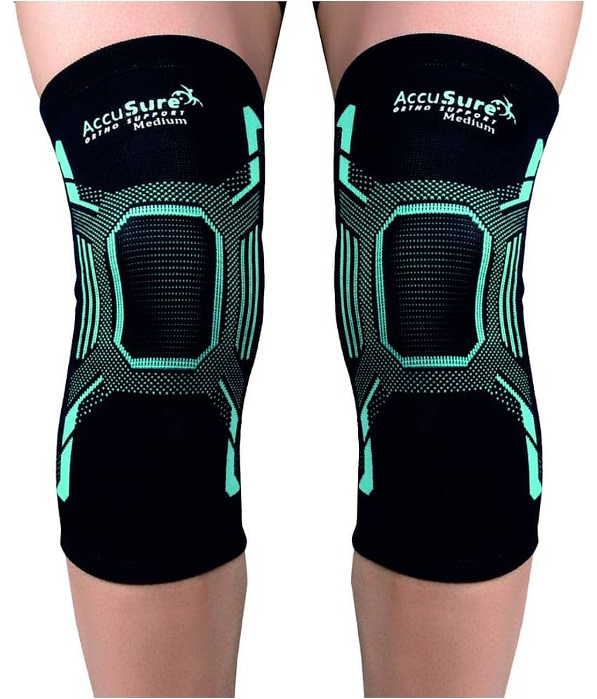 ACCUSURE Black Knee Support ( Pack of 1 ) - Sports and Fitness Equipment | Buy online on ZillyBuy