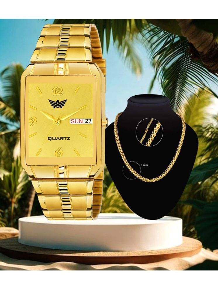     			Abrexo Gold Stainless Steel Analog Men's Watch
