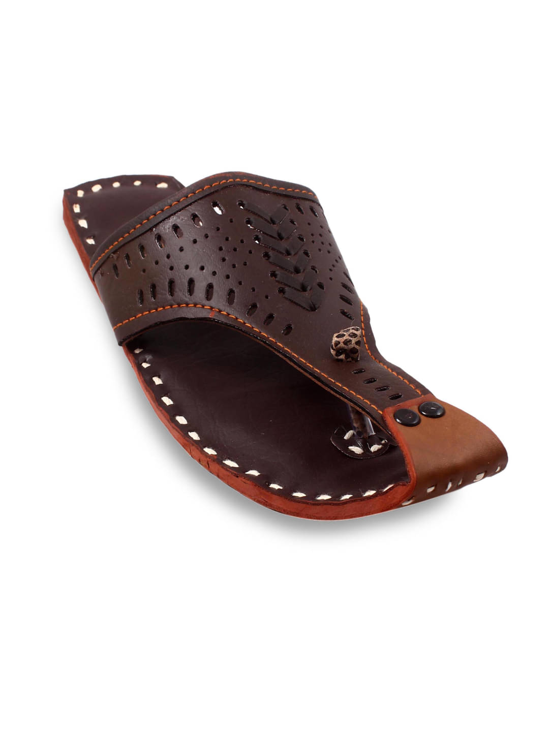     			Apratim Brown Men's Kolhapuris