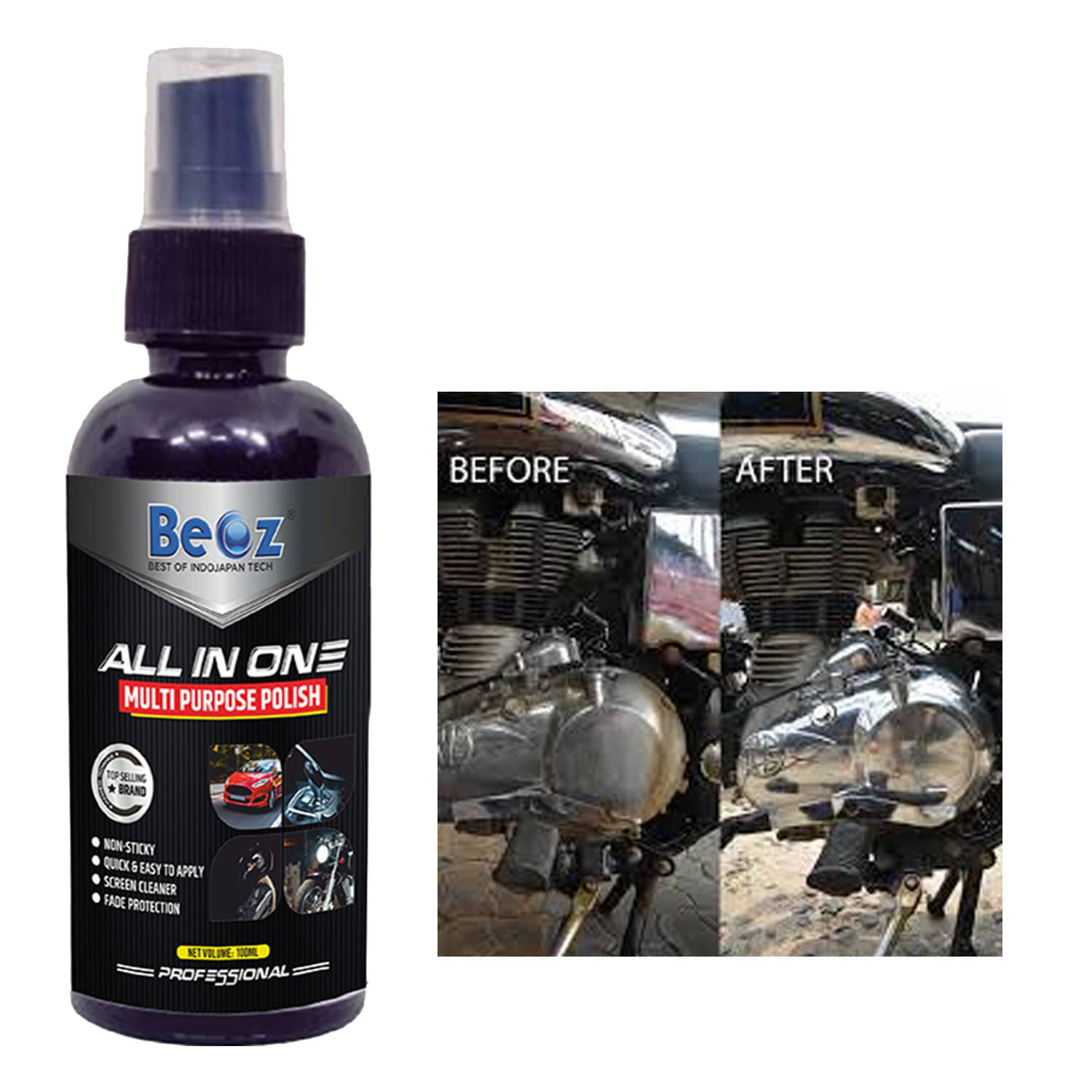 BEOZ - Clear Coat Shine Polish For All Motorbikes ( Pack of 1 )