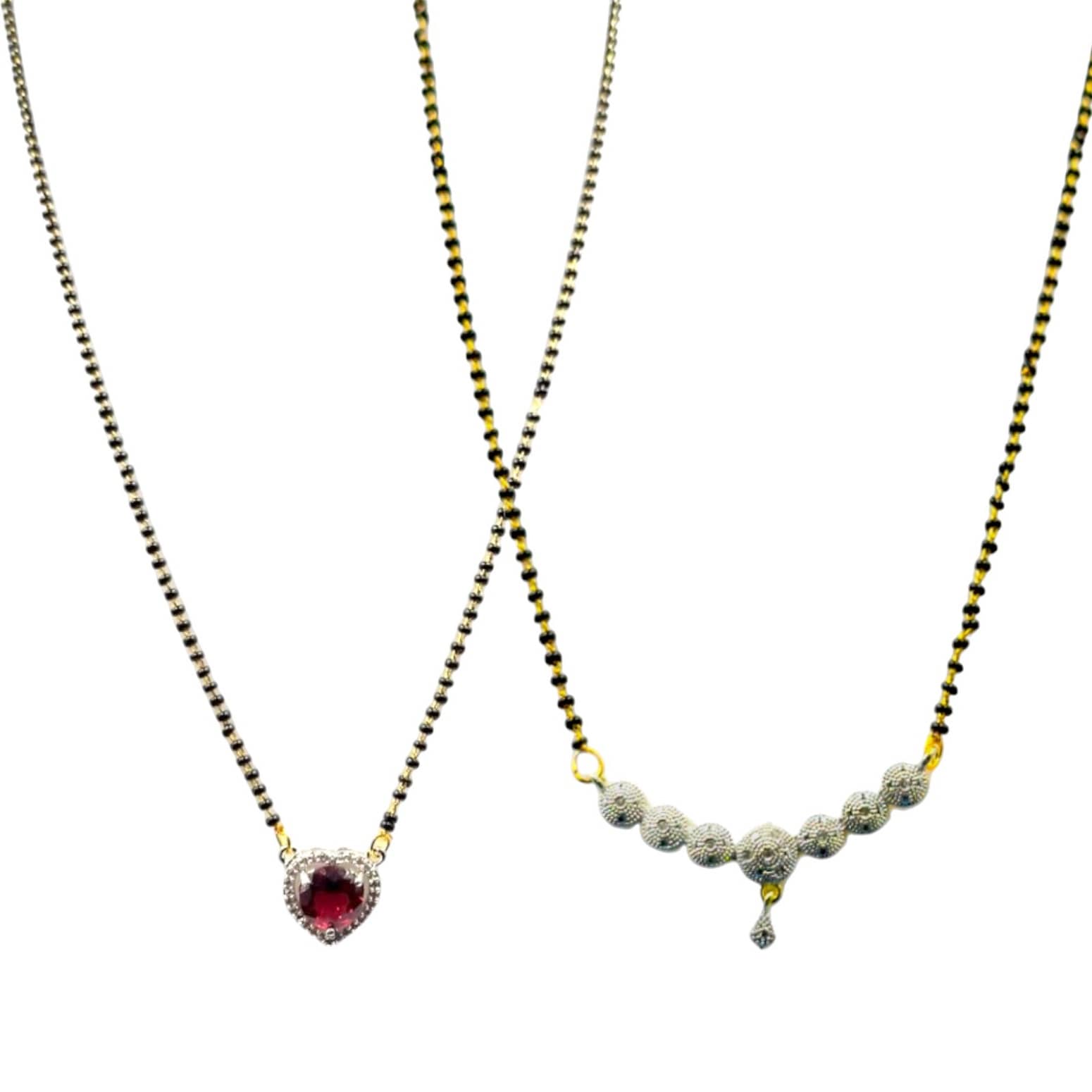 Charms Golden Mangalsutra Set ( Pack of 2 )