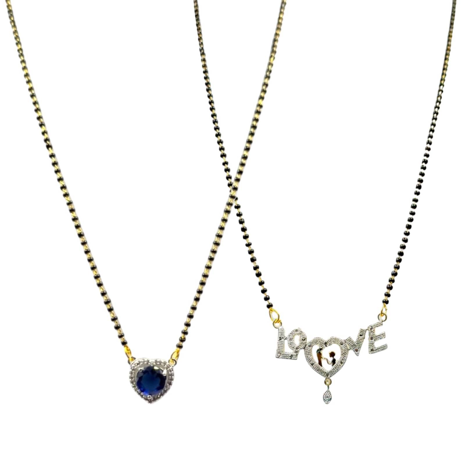 Charms Golden Mangalsutra Set ( Pack of 2 )     			Charms Golden Mangalsutra Set ( Pack of 2 )