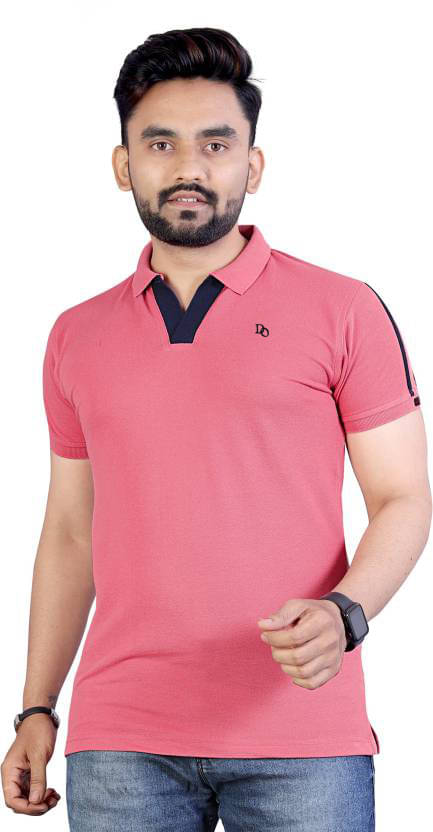 DAAWEAR OUTFITS Pack of 1 Lycra Regular Fit Solid Half Sleeves Men's Polo T Shirt ( Pink ) DAAWEAR OUTFITS Pack of 1 Lycra Regular Fit Solid Half Sleeves Men's Polo T Shirt ( Pink )