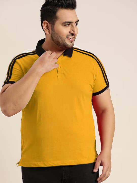 DAAWEAR OUTFITS Pack of 1 Lycra Regular Fit Colorblock Half Sleeves Men's Polo T Shirt ( Yellow ) DAAWEAR OUTFITS Pack of 1 Lycra Regular Fit Colorblock Half Sleeves Men's Polo T Shirt ( Yellow )