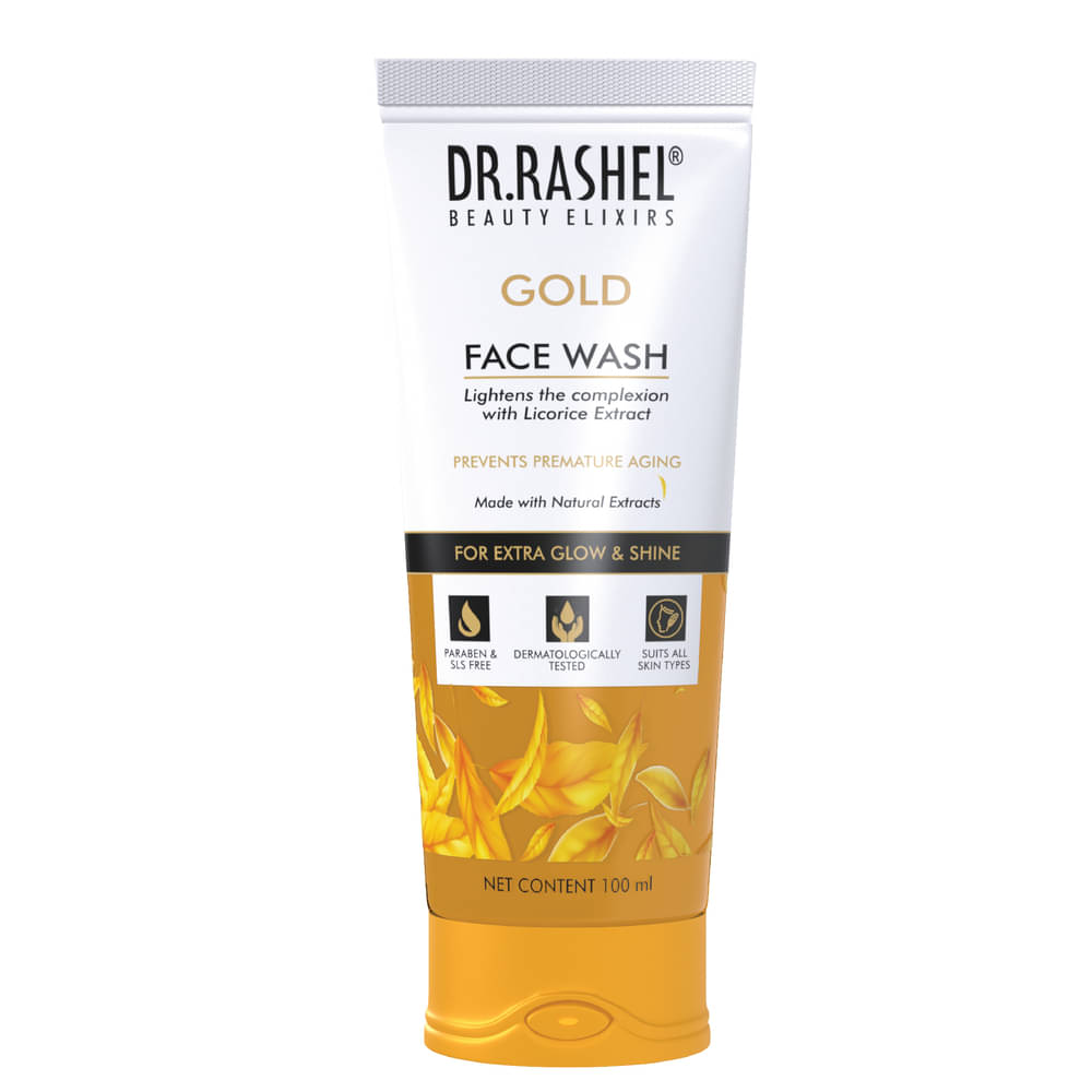     			DR RASHEL Gold Face Wash Cleanses and Refreshes for all types of skin (100 ml, Pack of 1)