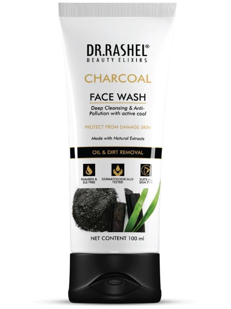 DR RASHEL Charcoal Face Wash Cleanses and refreshes all types of skin (100 ml, Pack of 1) DR RASHEL Charcoal Face Wash Cleanses and refreshes all types of skin (100 ml, Pack of 1)