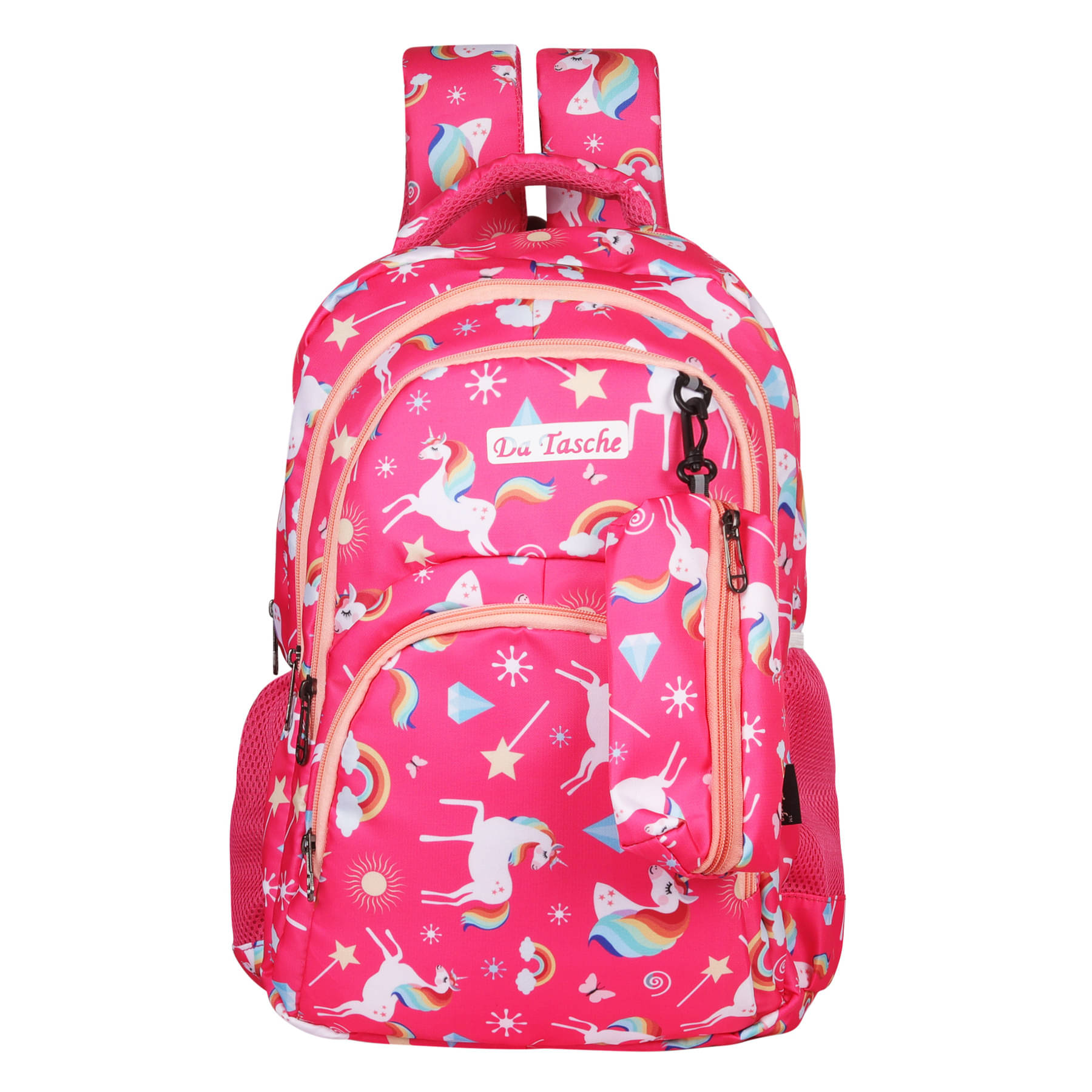 Da Tasche Pink Polyester Backpack For Kids Da Tasche Pink Polyester Backpack For Kids