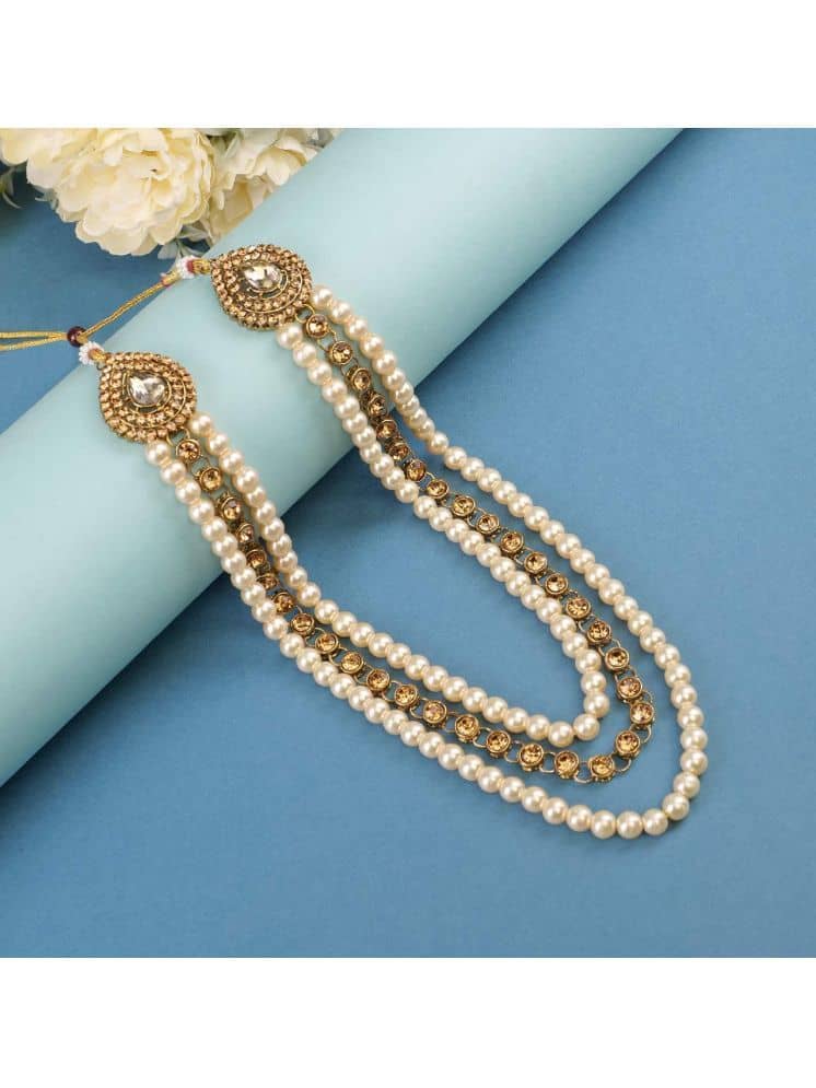 Dulha groom sherwani Necklace/Moti Mala for Men for wedding | Groom Mala - Jewellery Sets | Buy online on ZillyBuy