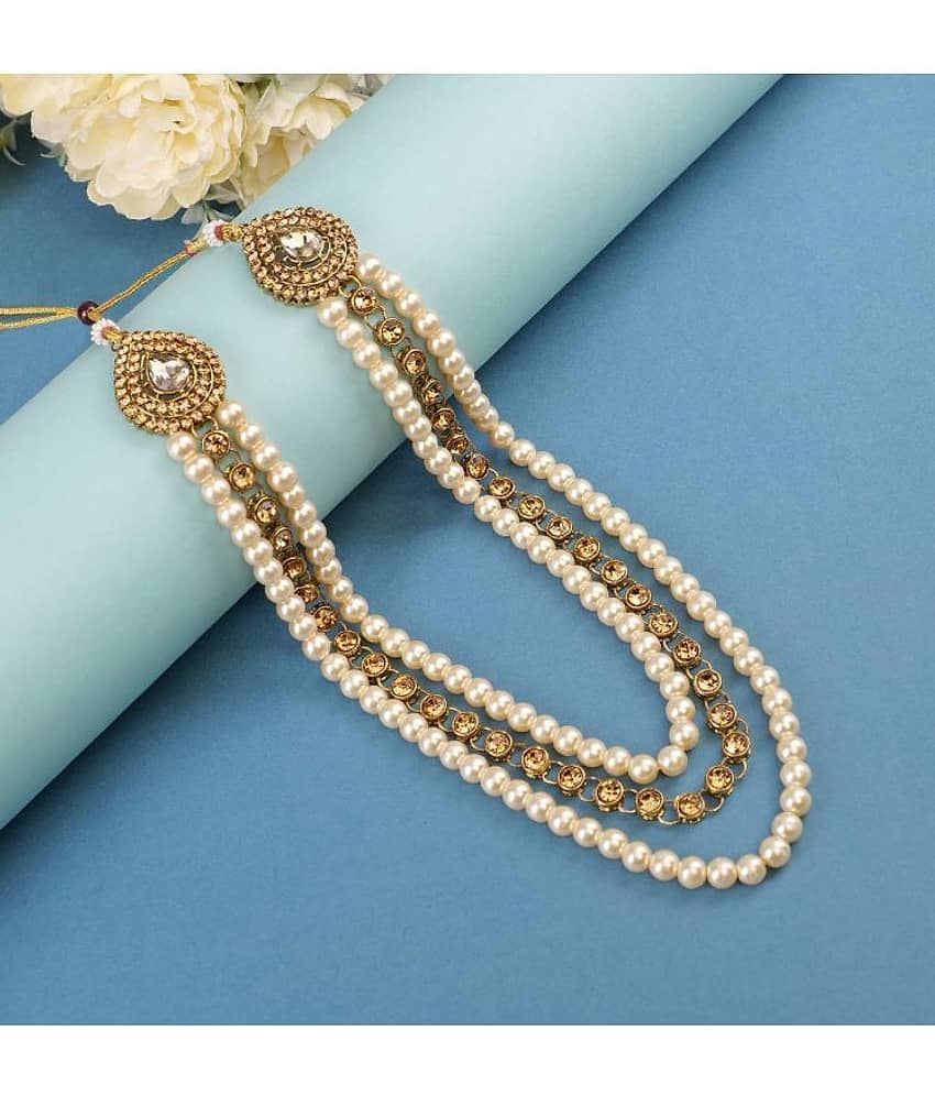 Dulha groom sherwani Necklace/Moti Mala for Men for wedding | Groom Mala - Jewellery Sets | Buy online on ZillyBuy