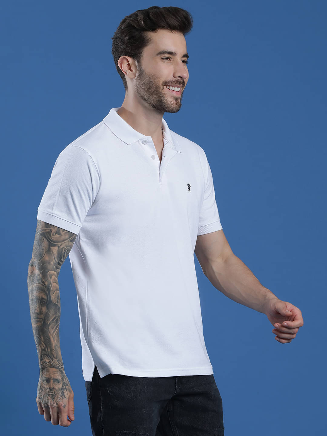 EPPE Pack of 1 Cotton Regular Fit Solid Half Sleeves Men's Polo T Shirt ( White ) EPPE Pack of 1 Cotton Regular Fit Solid Half Sleeves Men's Polo T Shirt ( White )