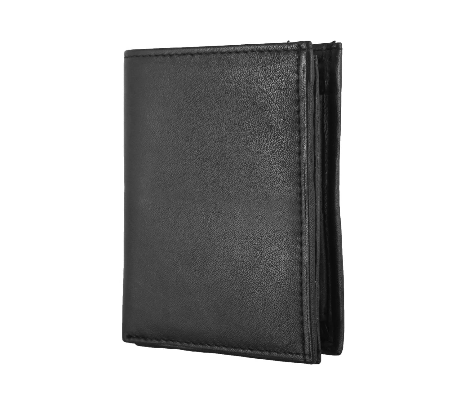     			EUGENIE Black 100% Leather Men's RFID Wallet,Regular Wallet,Coin Pouch ( Pack of 1 )