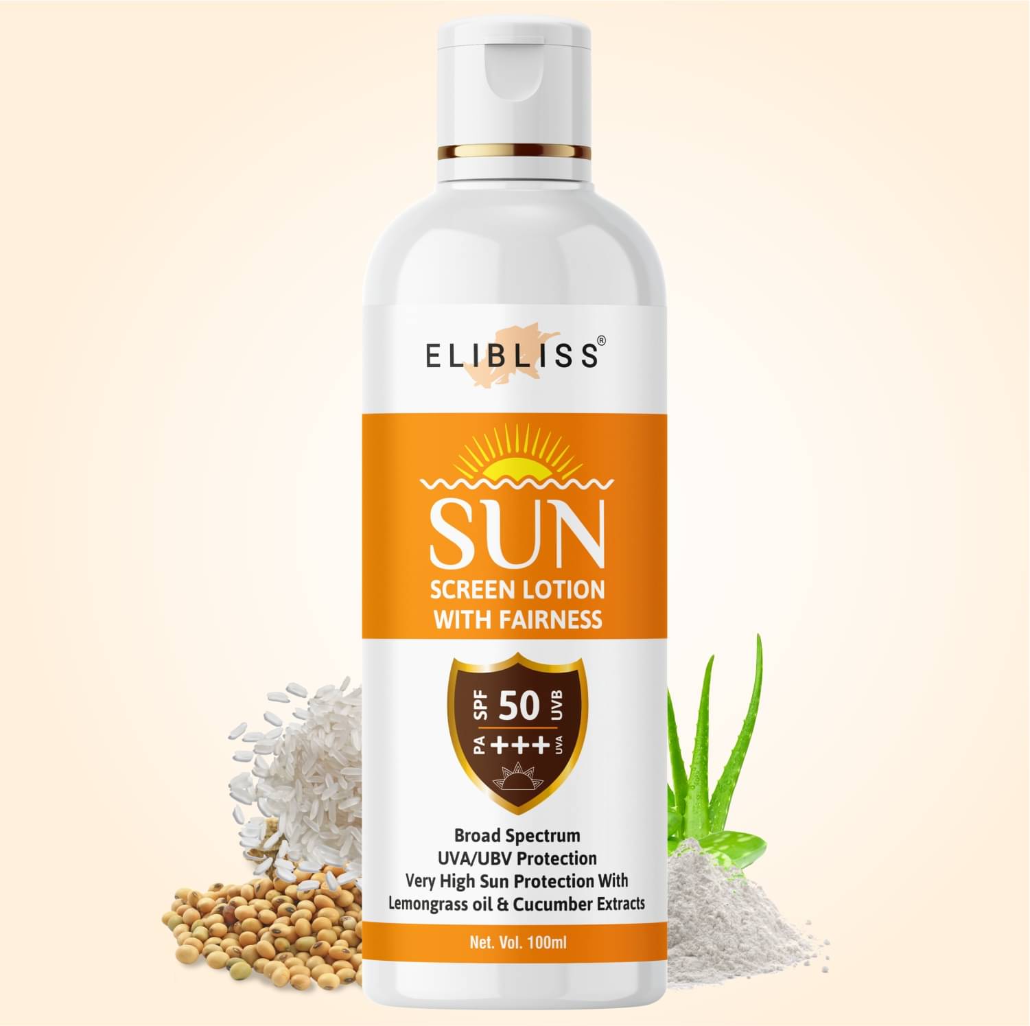     			Elibliss SPF 50 Sunscreen Lotion For All Skin Type ( Pack of 1 )