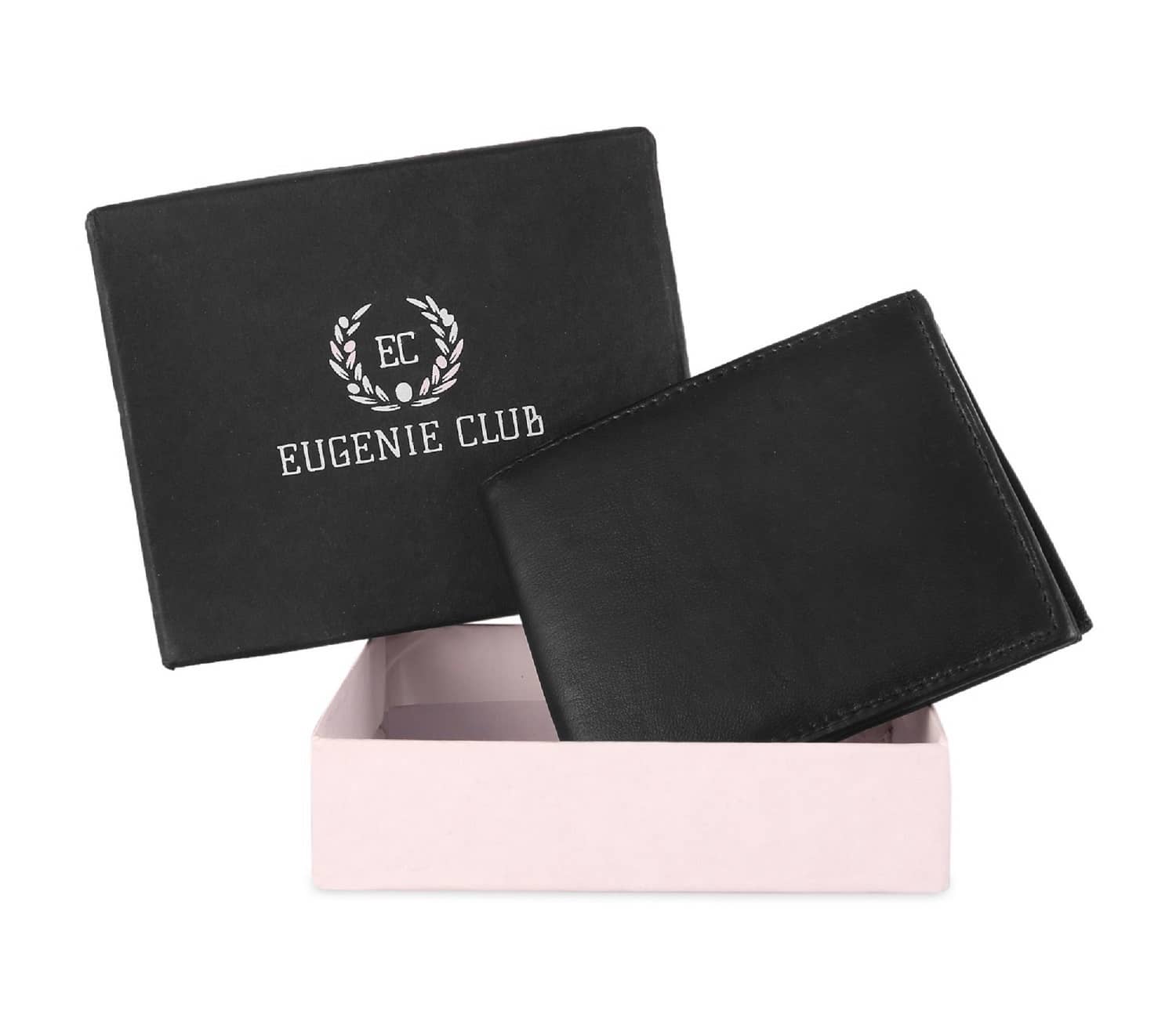 Eugenie Club Black 100% Leather Men's RFID Wallet,Regular Wallet ( Pack of 1 ) - Handbags | Buy online on ZillyBuy