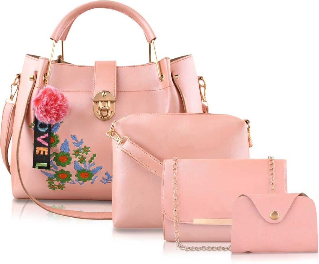 Fargo Pink PU Combo Bags - Handbags | Buy online on ZillyBuy