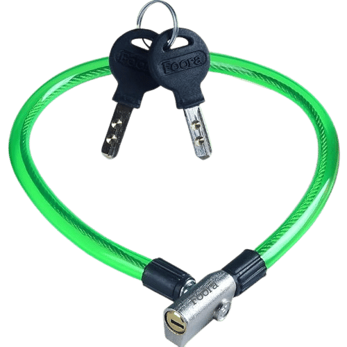 Foora Green Cable Type Helmet Lock - Key Lock