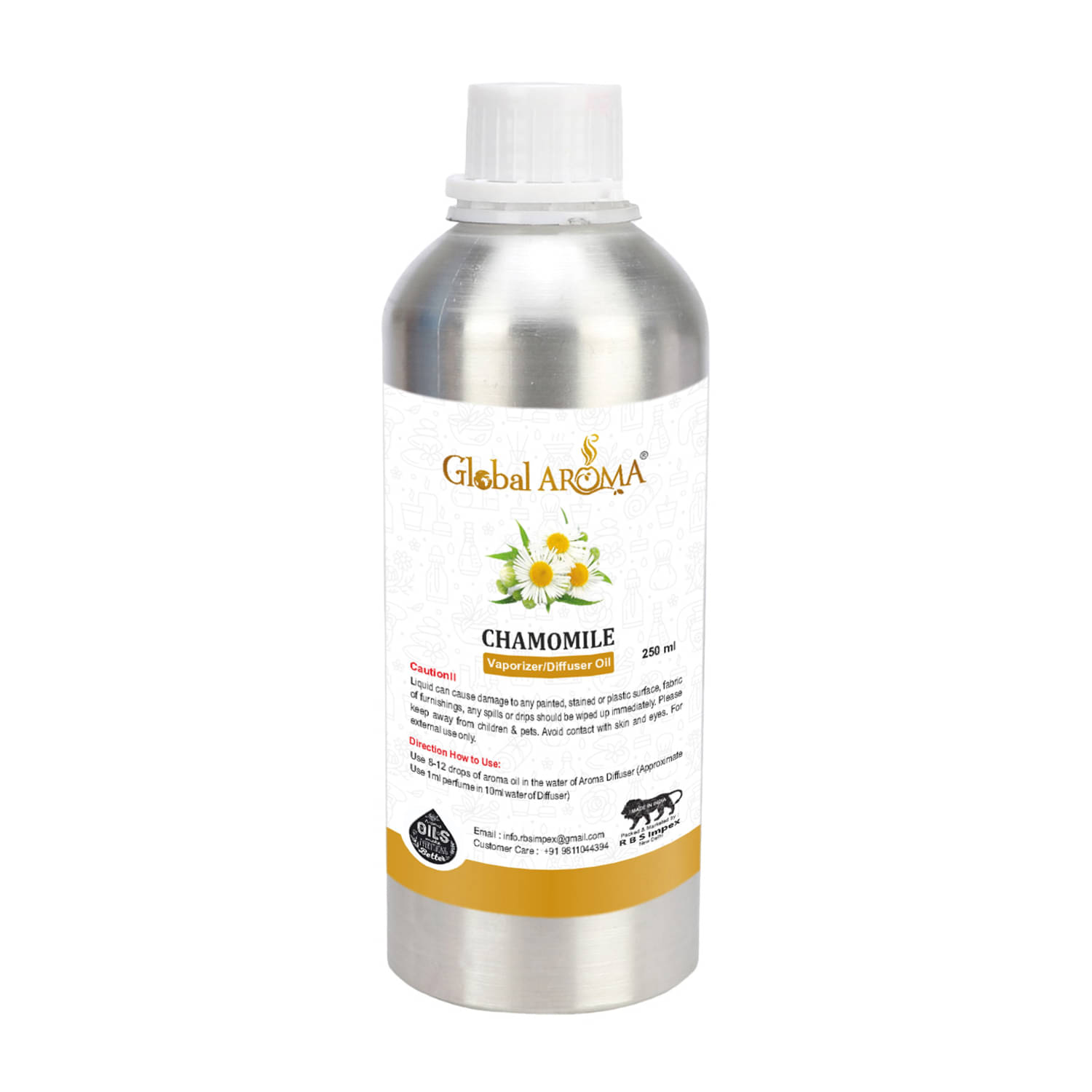 GLOBAL AROMA Chamomile Fragrance Aroma Diffusers Oil - 250 ML GLOBAL AROMA Chamomile Fragrance Aroma Diffusers Oil - 250 ML