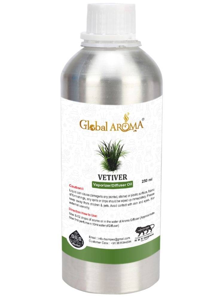 GLOBAL AROMA Vetiver Fragrance Aroma Diffusers Oil - 250 ML GLOBAL AROMA Vetiver Fragrance Aroma Diffusers Oil - 250 ML