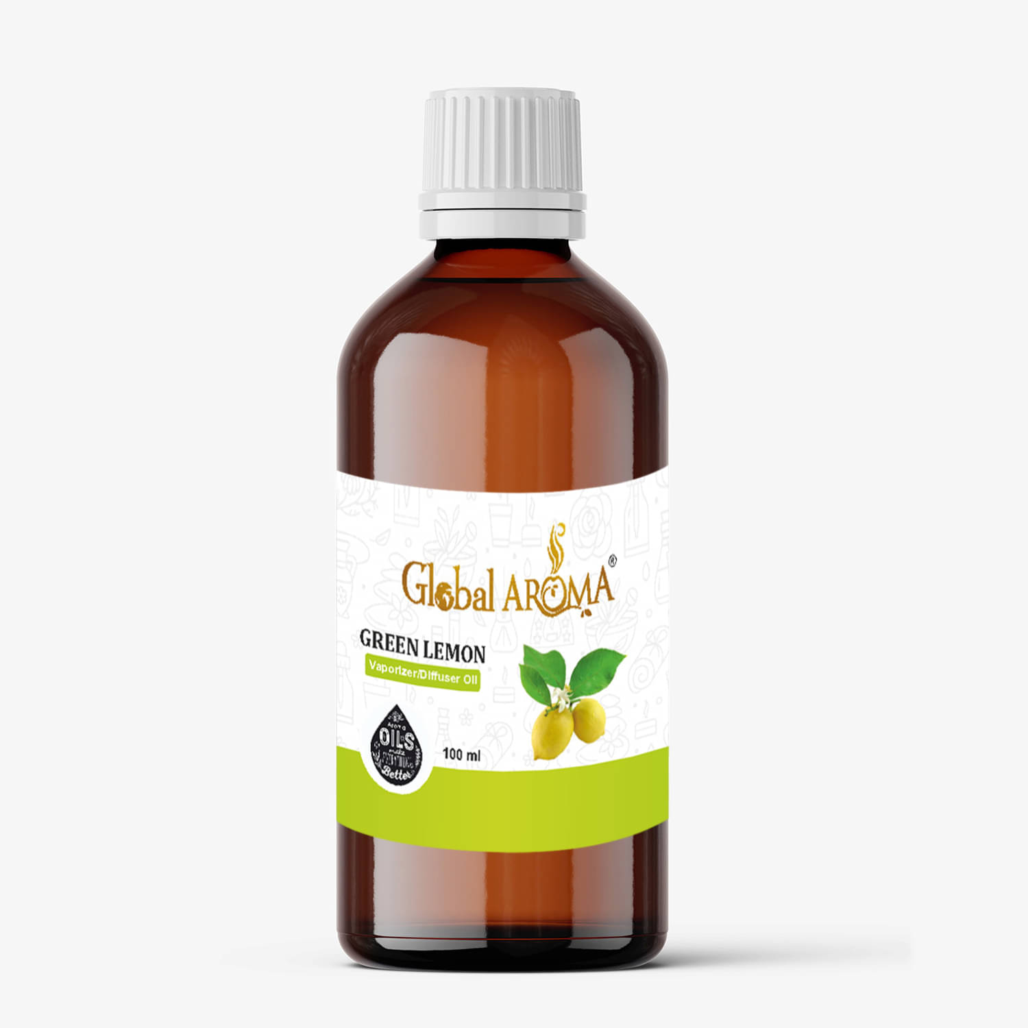 GLOBAL AROMA Green Lemon Fragrance Aroma Diffusers Oil - 100 ML GLOBAL AROMA Green Lemon Fragrance Aroma Diffusers Oil - 100 ML