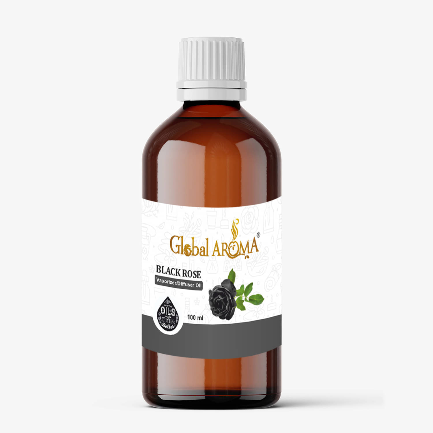 GLOBAL AROMA Black Rose Fragrance Aroma Diffusers Oil - 100 ML GLOBAL AROMA Black Rose Fragrance Aroma Diffusers Oil - 100 ML