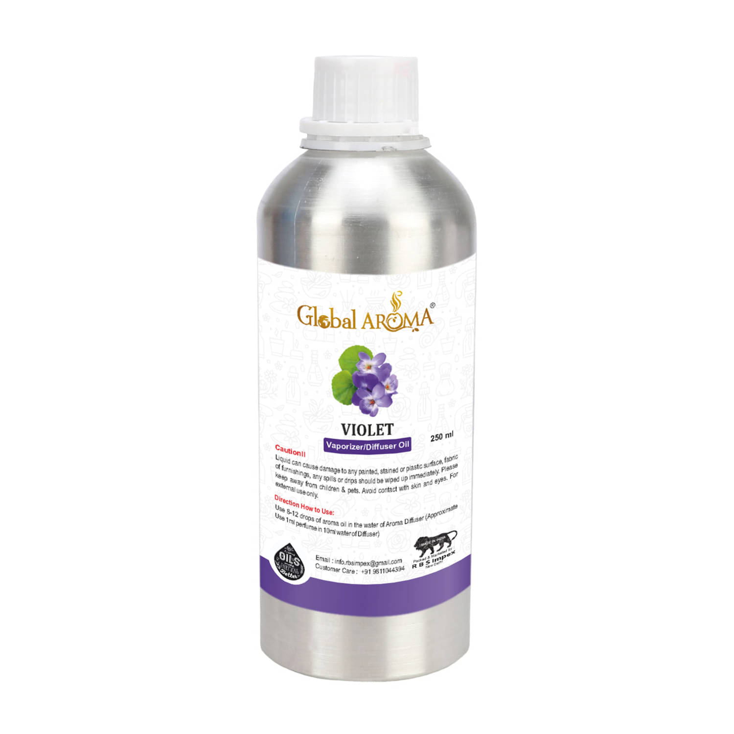 GLOBAL AROMA Violet Fragrance Aroma Diffusers Oil - 250 ML GLOBAL AROMA Violet Fragrance Aroma Diffusers Oil - 250 ML