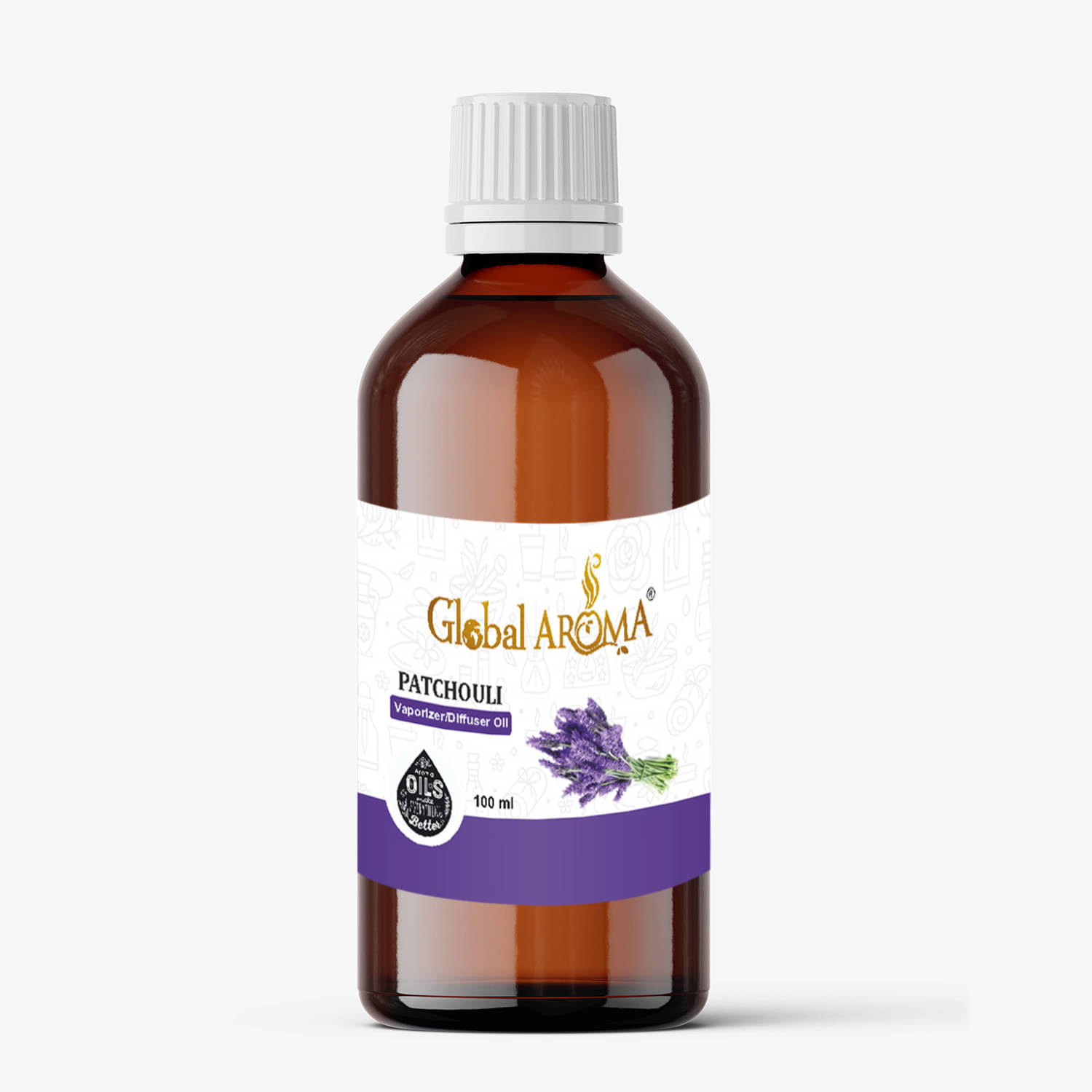 GLOBAL AROMA Patchouli Fragrance Aroma Diffusers Oil - 100 ML GLOBAL AROMA Patchouli Fragrance Aroma Diffusers Oil - 100 ML