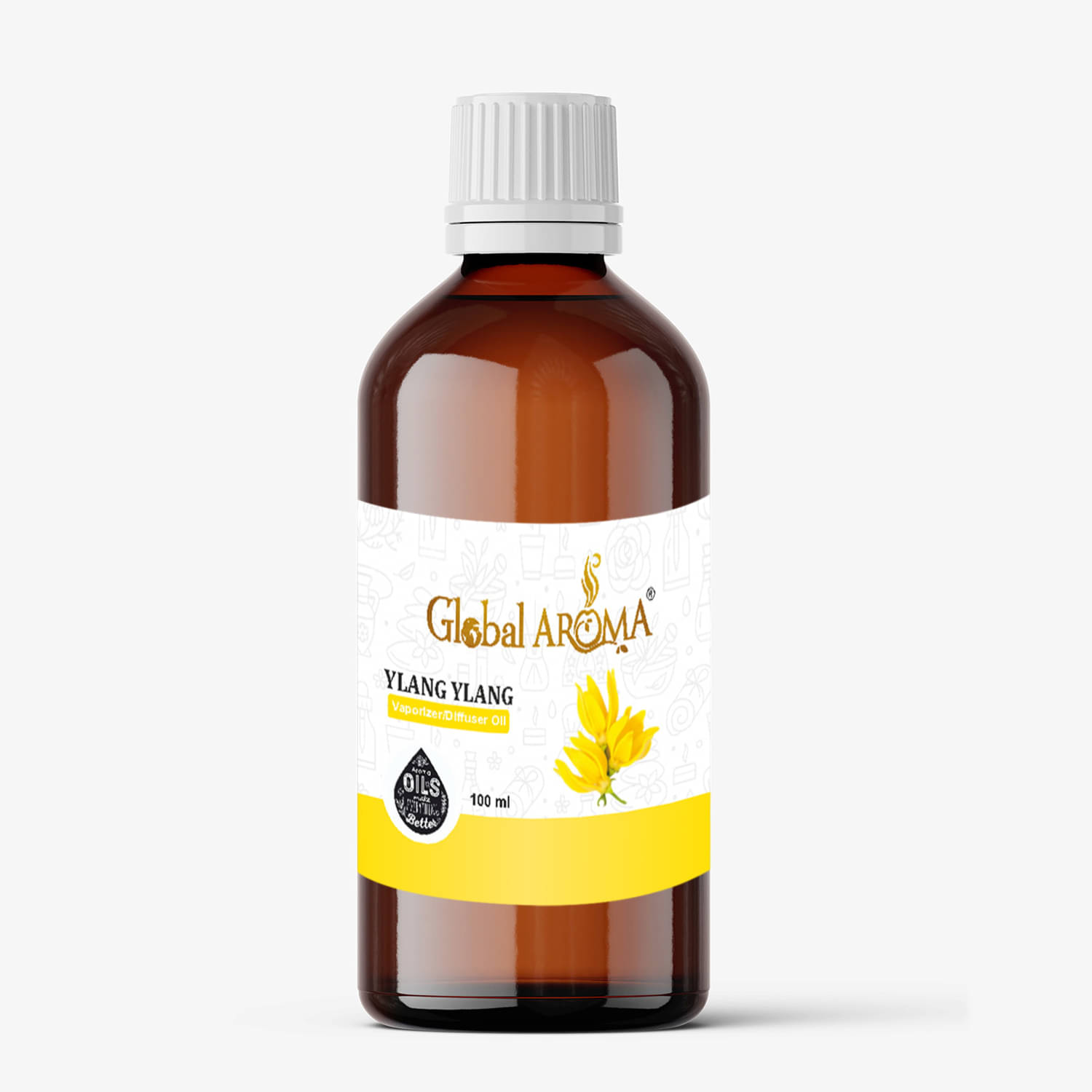 GLOBAL AROMA Ylang Ylang Fragrance Aroma Diffusers Oil - 100 ML GLOBAL AROMA Ylang Ylang Fragrance Aroma Diffusers Oil - 100 ML