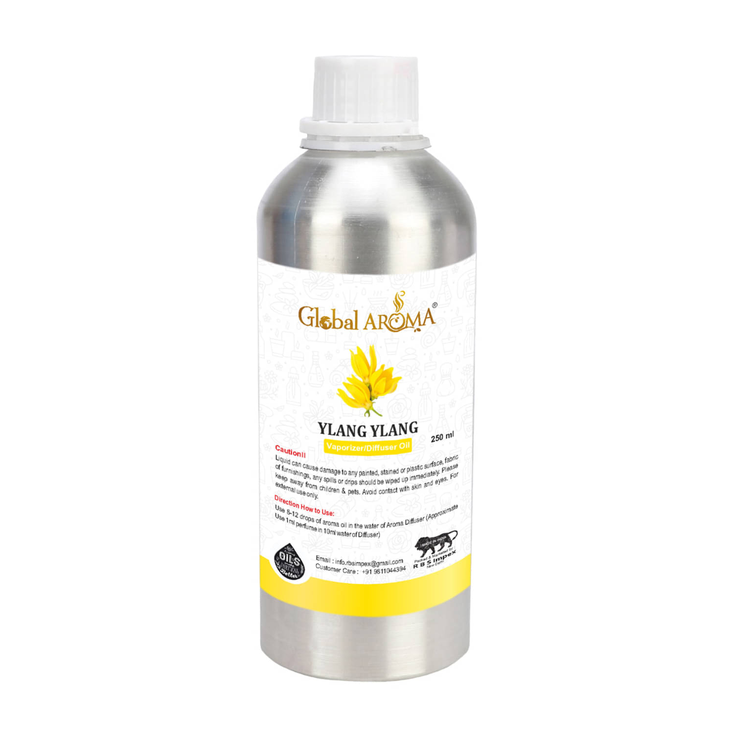 GLOBAL AROMA Ylang Ylang Fragrance Aroma Diffusers Oil - 250 ML GLOBAL AROMA Ylang Ylang Fragrance Aroma Diffusers Oil - 250 ML