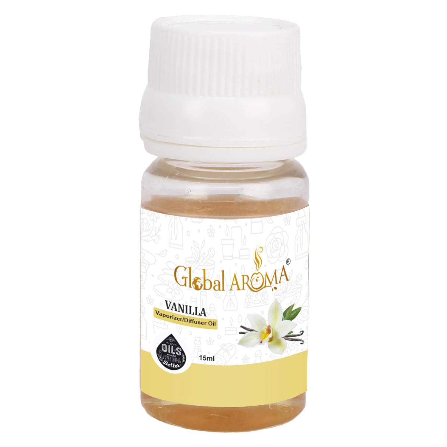 GLOBAL AROMA Vanila Fragrance Aroma Diffusers Oil - 15 ML GLOBAL AROMA Vanila Fragrance Aroma Diffusers Oil - 15 ML