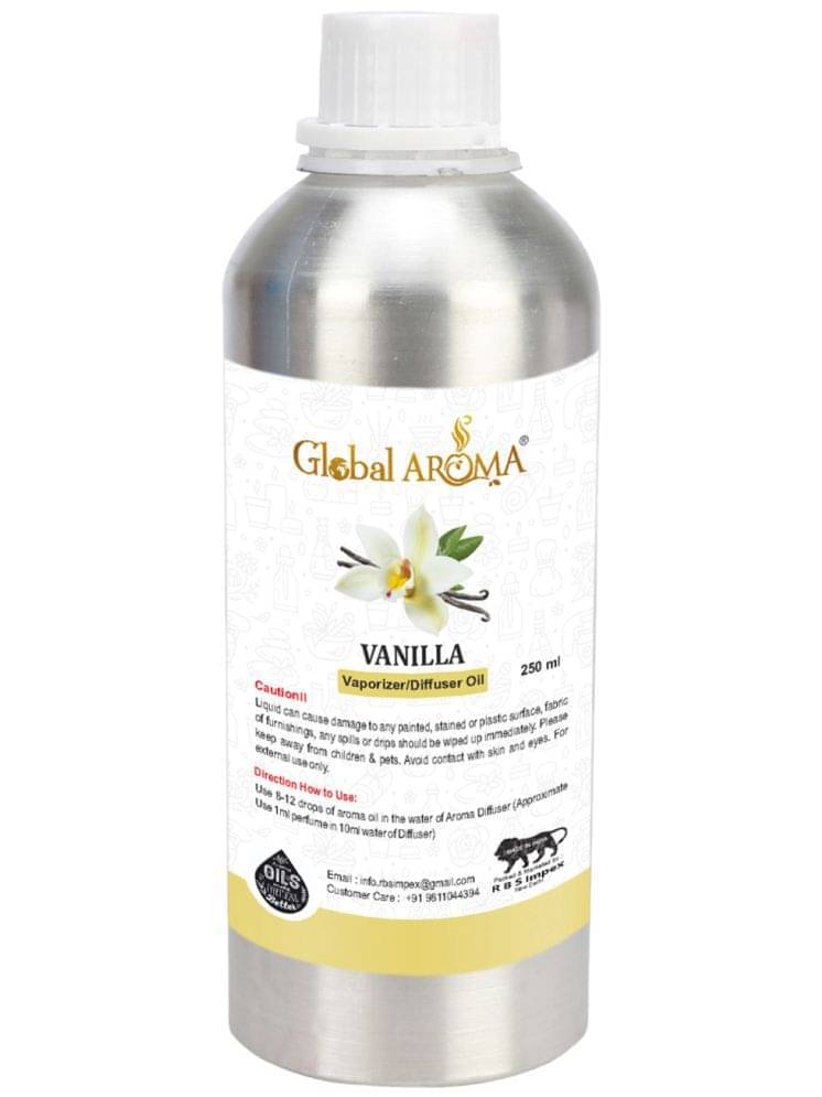 GLOBAL AROMA Vanila Fragrance Aroma Diffusers Oil - 250 ML GLOBAL AROMA Vanila Fragrance Aroma Diffusers Oil - 250 ML