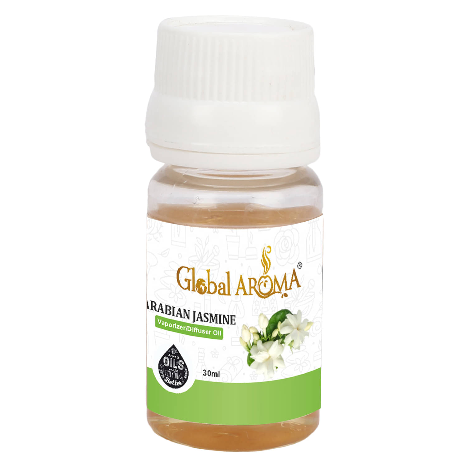 GLOBAL AROMA ARABIAN-JASMINE Fragrance Aroma Diffusers Oil - 30 ML GLOBAL AROMA ARABIAN-JASMINE Fragrance Aroma Diffusers Oil - 30 ML