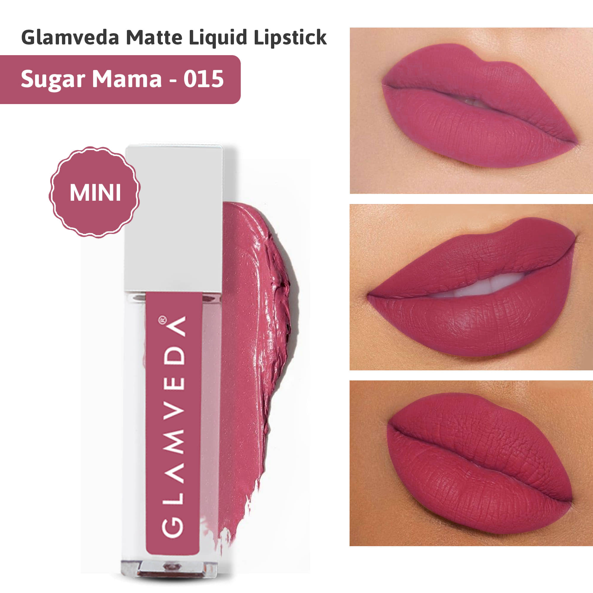 Glamveda X Rashami Desai Matte Mini Liquid Lipstick, Nude Brown shade (Passion - 025) 1.2ml