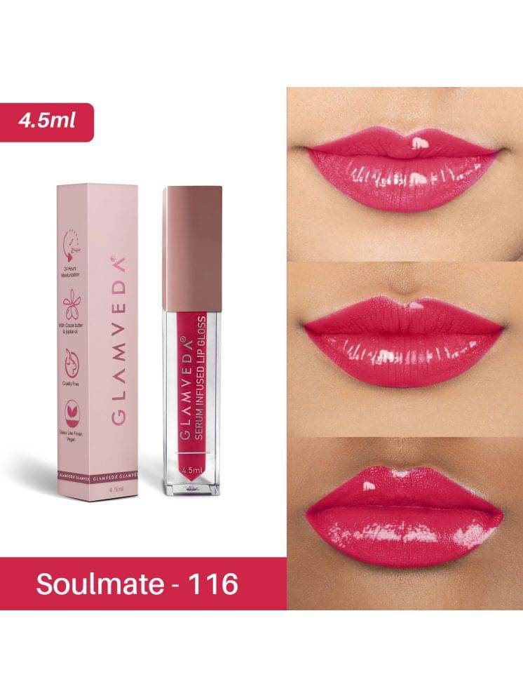     			Glamveda High Shine Serum Infused Lip Gloss | Soulmate - 116 ( Bright Pink ) 4.5ml