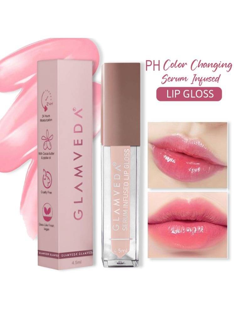 Glamveda High Shine Serum Infused Lip Gloss | PH Colour Changing Lip Gloss (Hookup - 109) 4.5ml Glamveda High Shine Serum Infused Lip Gloss | PH Colour Changing Lip Gloss (Hookup - 109) 4.5ml